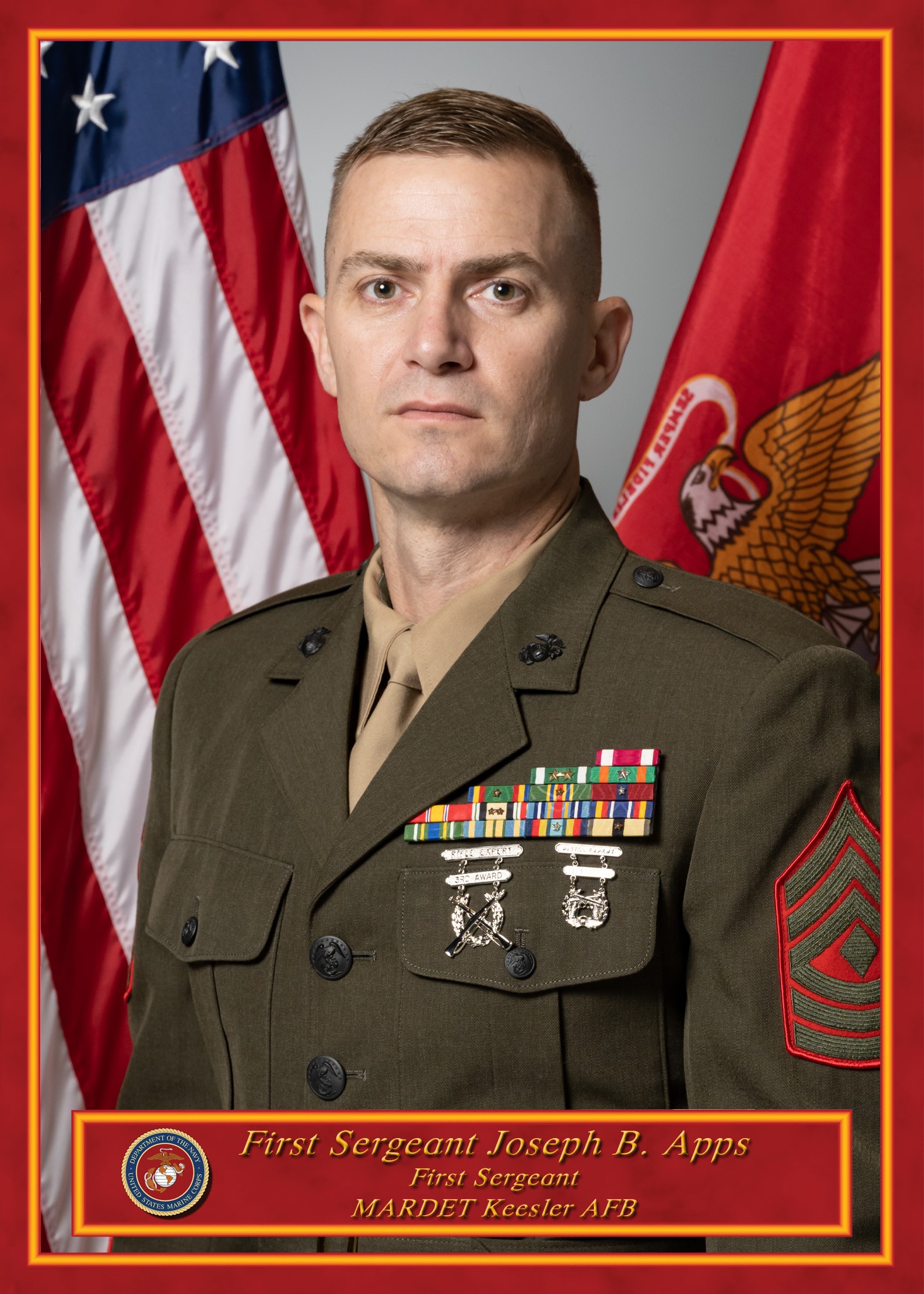 First Sergeant Joseph Apps official photo